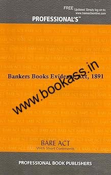 Bankers Books Evidence Act, 1891 Professional Bare Act - Bharatiyam Store