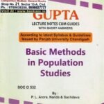 Basic Methods in Population Studies For MA Sociology | SOC O 532